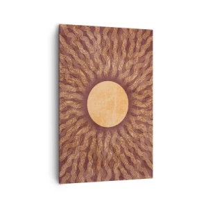 Lærredstryk - Billede på lærred - Ikon for solen - 80x120 cm