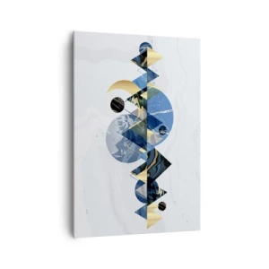 Lærredstryk - Billede på lærred - Geometrisk landskab - 70x100 cm