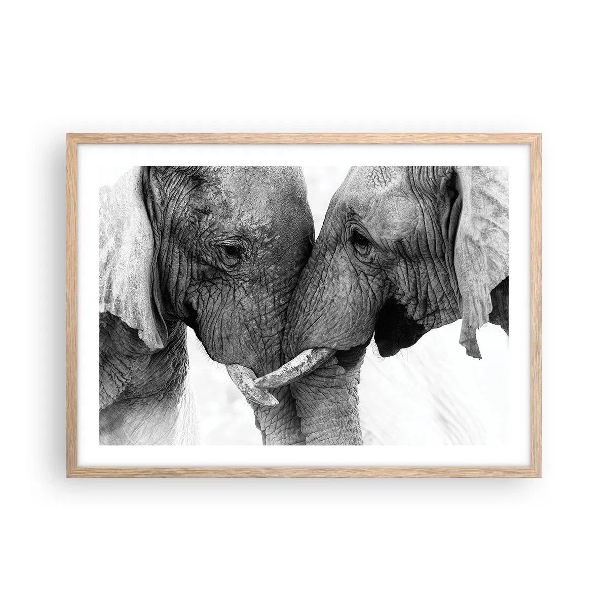 Plakat i ramme af lyst egetræ - Hjertelig tilståelse - 70x50 cm