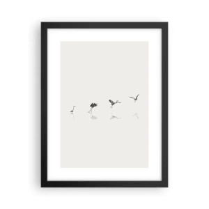 Plakat i sort ramme - Fire enkle trin - 30x40 cm