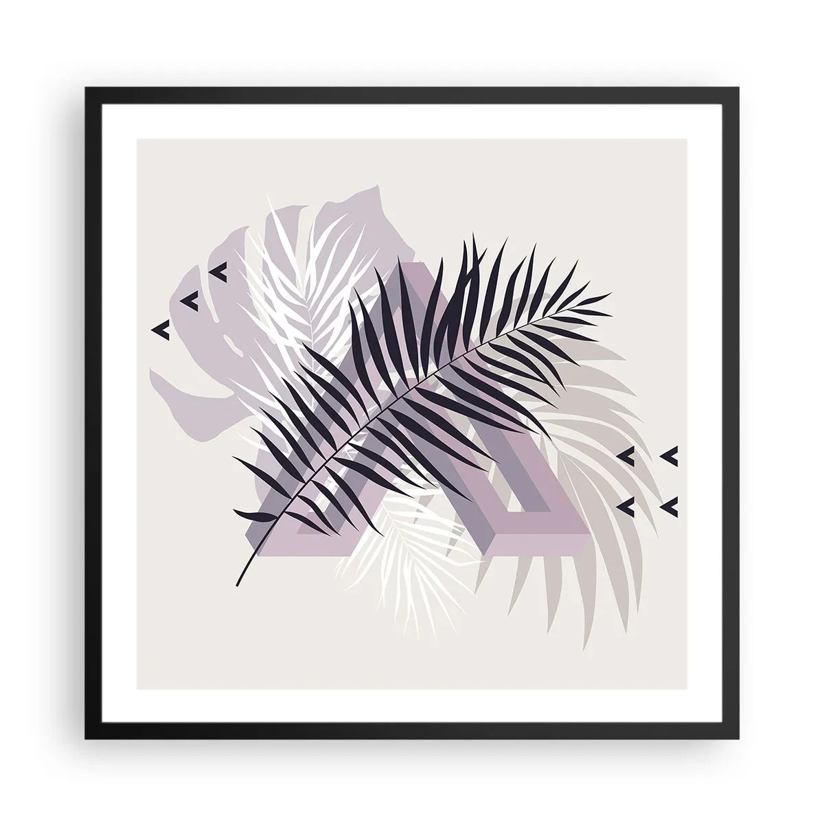 Plakat i sort ramme - Skygge af en skygge - 60x60 cm