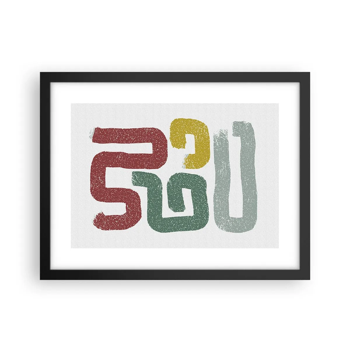 Plakat i sort ramme - På et ukendt sprog - 40x30 cm