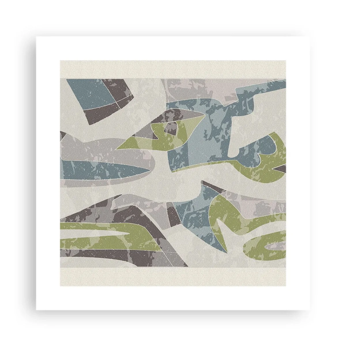 Plakat - Komposition bag glas - 40x40 cm