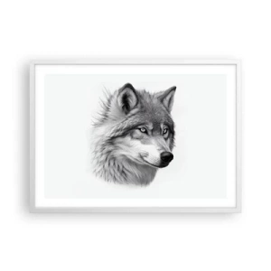 Plakat i hvid ramme - Alpha - uden tvivl - 70x50 cm