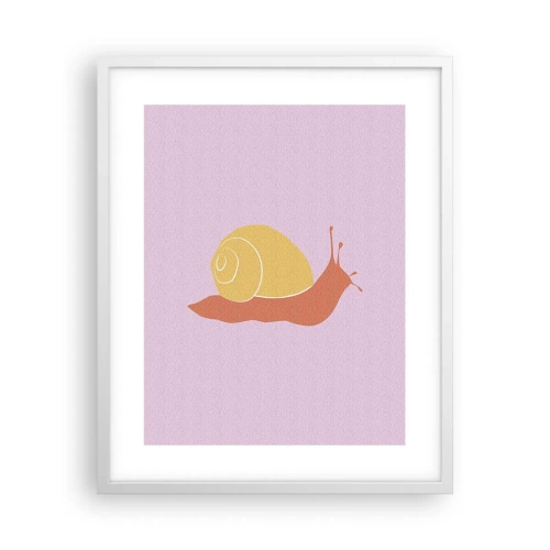 Plakat i hvid ramme - Der er ingen hastværk - 40x50 cm