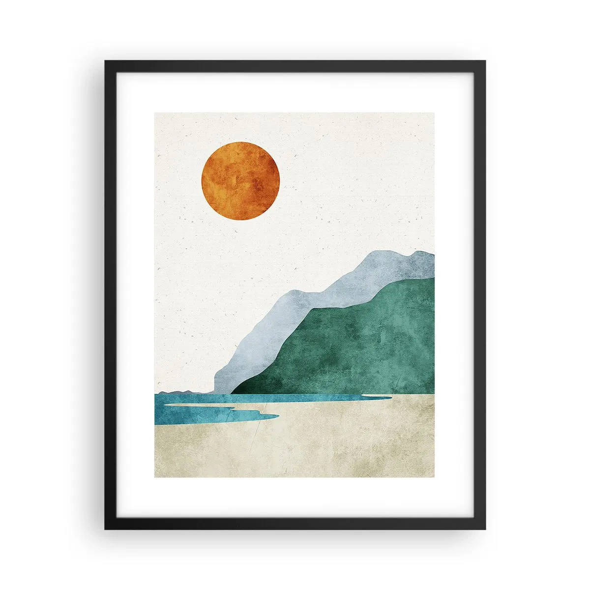 Plakat i sort ramme - Landskab, som det burde være - 40x50 cm