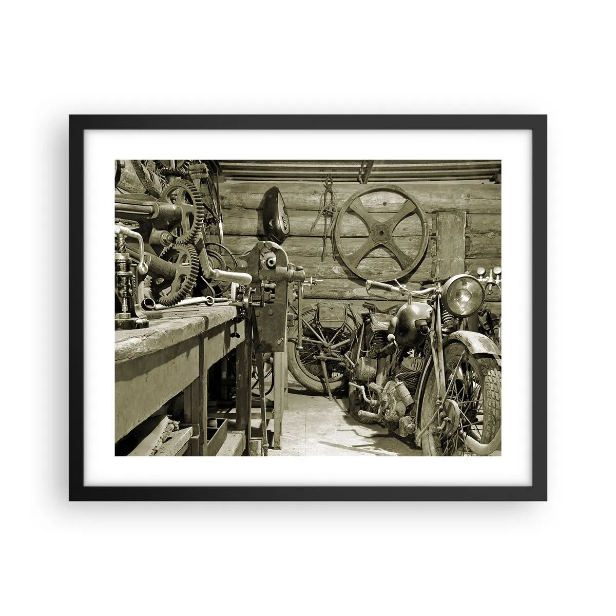 Plakat i sort ramme - I onkel Wladeks skur - 50x40 cm