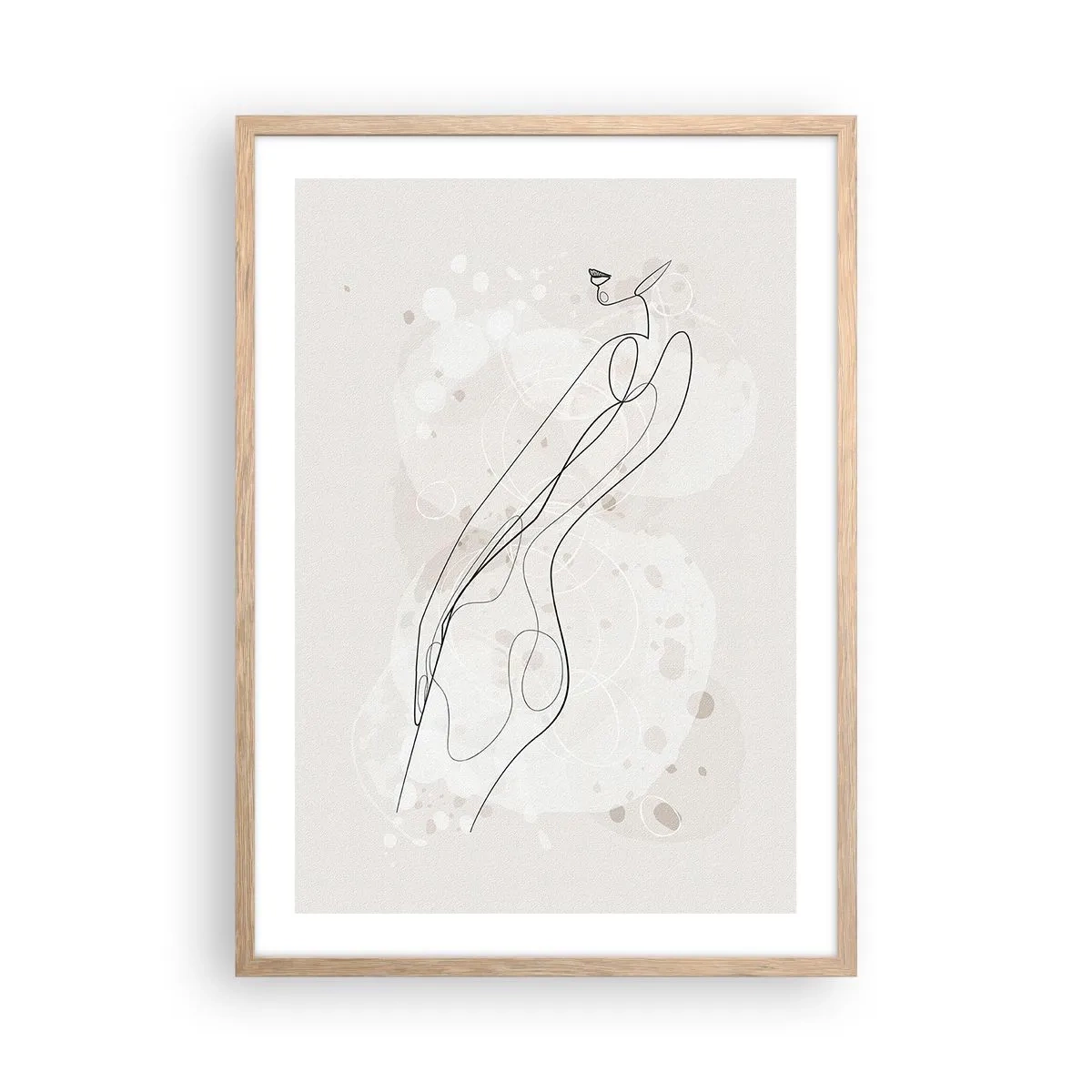 Plakat i ramme af lyst egetræ - At forvilde sig med blikket - 50x70 cm