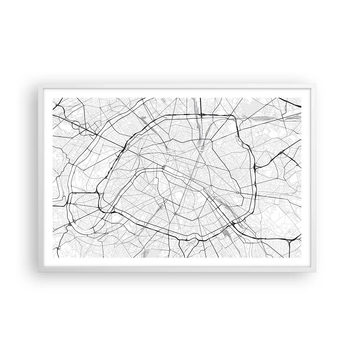 Plakat i hvid ramme - Paris' blomst - 91x61 cm