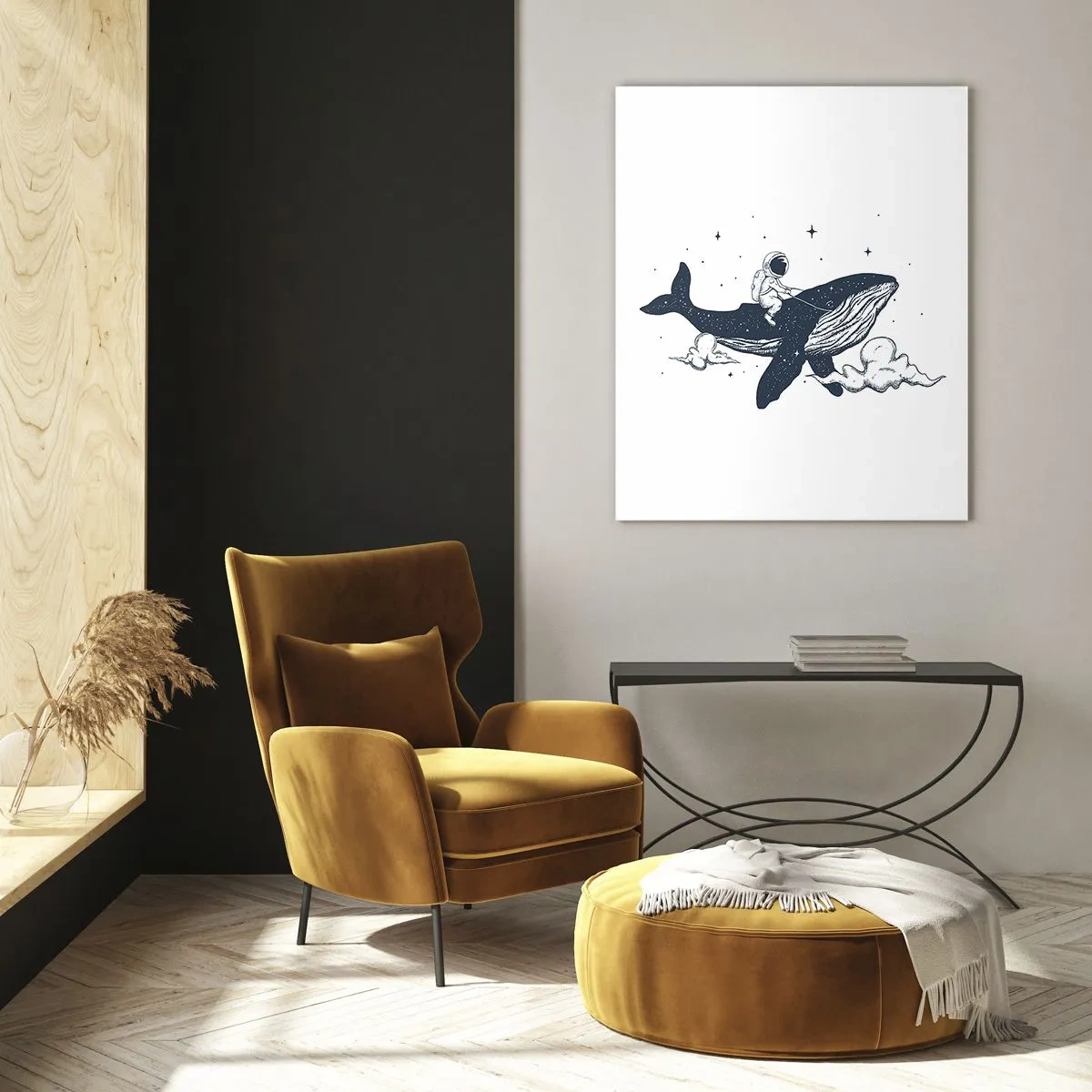 Billede på glas - Et kosmisk eventyr - 80x120 cm