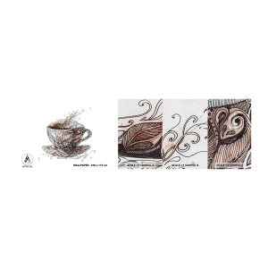 Prøve Fototapet Premium Canvas - Te er godt til alt - Abstraktion, Kop, Espresso - 100x30 cm