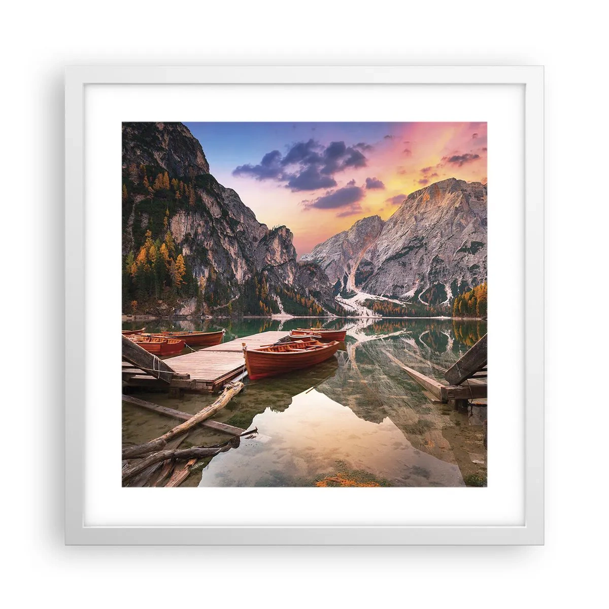 Plakat i hvid ramme - Dagens løfte - 40x40 cm