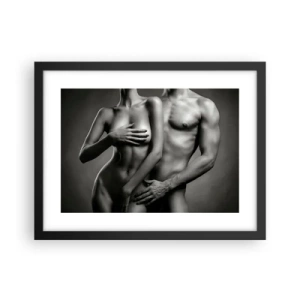 Plakat i sort ramme - Adam og Eva - 40x30 cm
