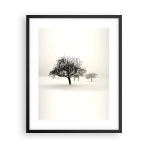 Plakat i sort ramme - Vintersøvn - 40x50 cm