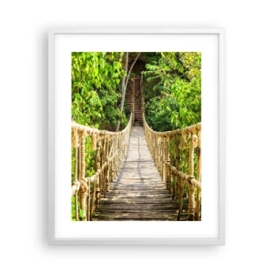 Plakat i hvid ramme - Ophængt i grønt - 40x50 cm