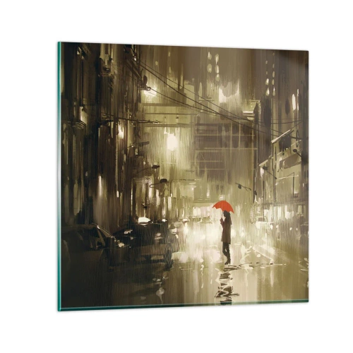 Billede på glas - Alene, men ikke ensom - 70x70 cm