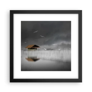 Plakat i sort ramme - Beskyttelse mod regnen - 30x30 cm