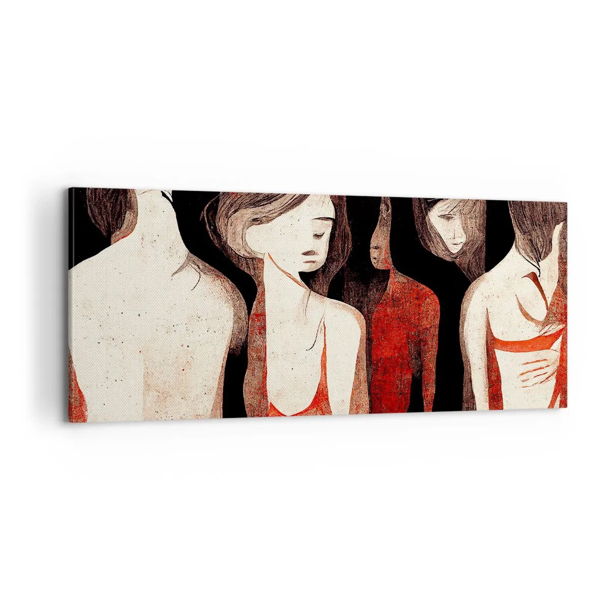 Lærredstryk - Billede på lærred - Mørkets madonnaer - 100x40 cm