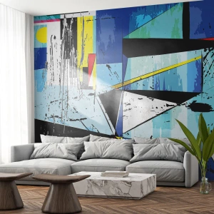 Fototapet Premium Canvas - At se verden fra en ny vinkel... - Abstraktion, Stykke, Moderne mønster - 200x140 cm