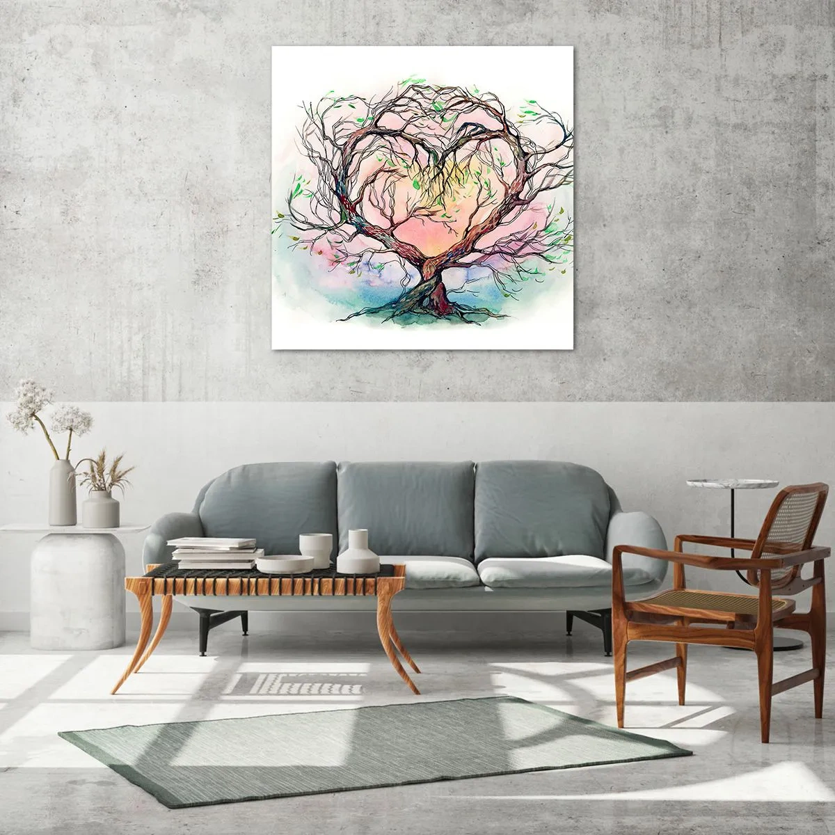 Billede på glas - Sammen mod stormene - 70x70 cm