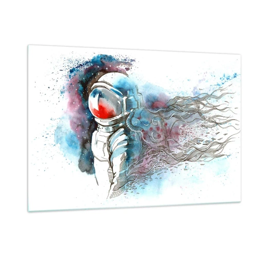 Billede på glas - Alene med kosmos - 120x80 cm