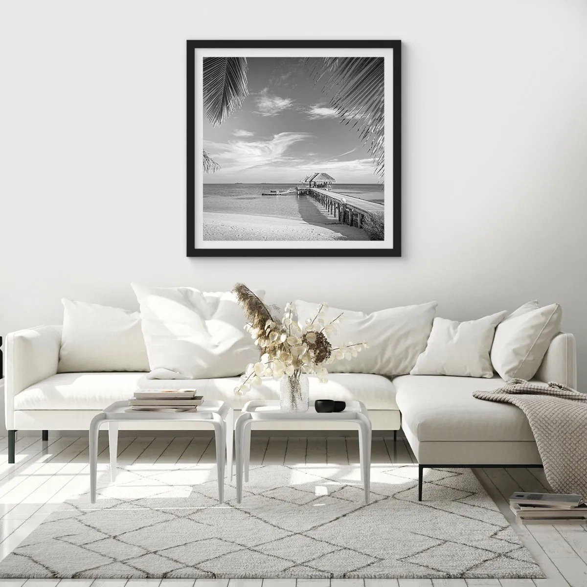 Plakat i sort ramme - Et minde eller en drøm? - 60x60 cm