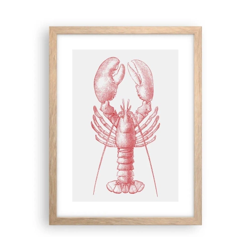 Plakat i ramme af lyst egetræ - Hummer, der er Homer værdig - 30x40 cm