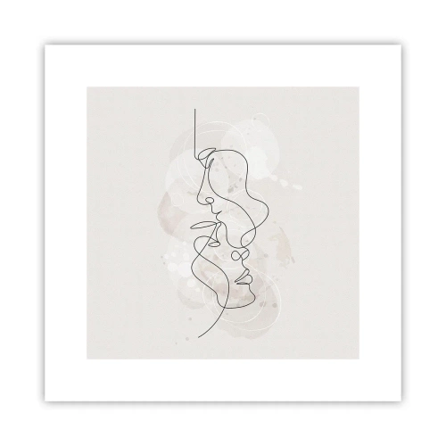 Plakat - Omfavnet i en omfavnelse - 30x30 cm