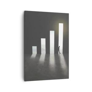 Lærredstryk - Billede på lærred - Succes - et indtryk - 50x70 cm