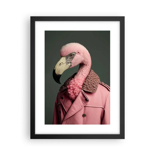 Plakat i sort ramme - En ægte elegant mand - 30x40 cm