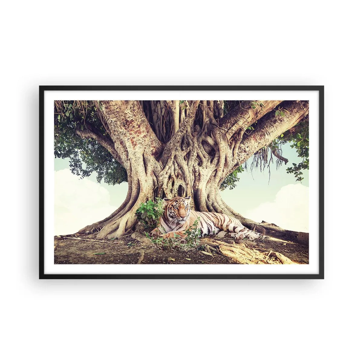 Plakat i sort ramme - Udsigt fra Første Mosebog - 91x61 cm