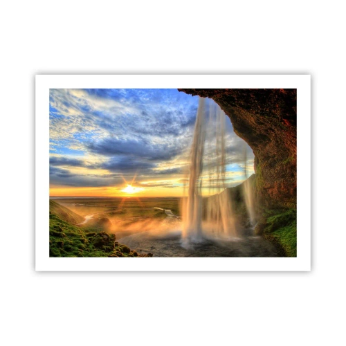 Plakat - Verden bag sløret af dråber - 70x50 cm