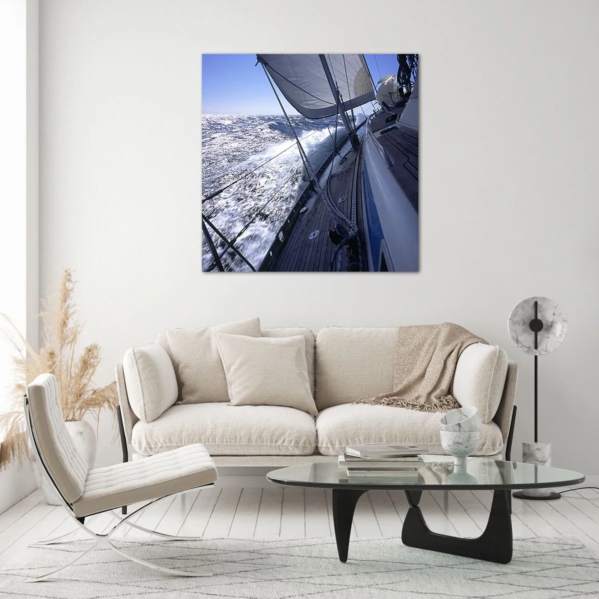 Billede på glas - Jeg ved, hvad det vil sige at være en fugl - 70x70 cm