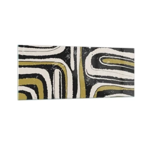 Billede på glas - Komposition: stier og gyder - 100x40 cm