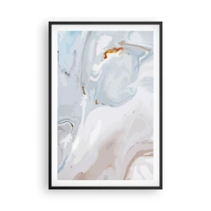 Plakat i sort ramme - Hvid opløftet - 61x91 cm