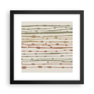 Plakat i sort ramme - Musikalsk farvenotation - 30x30 cm