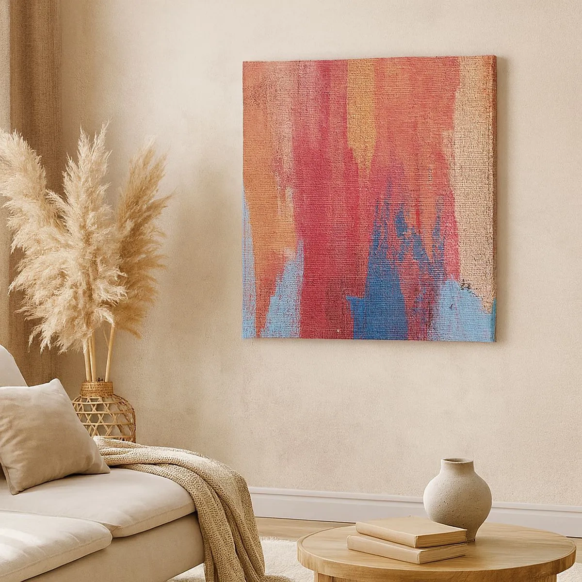 Lærredstryk - Billede på lærred - Lad en regnbue flyde - 30x30 cm