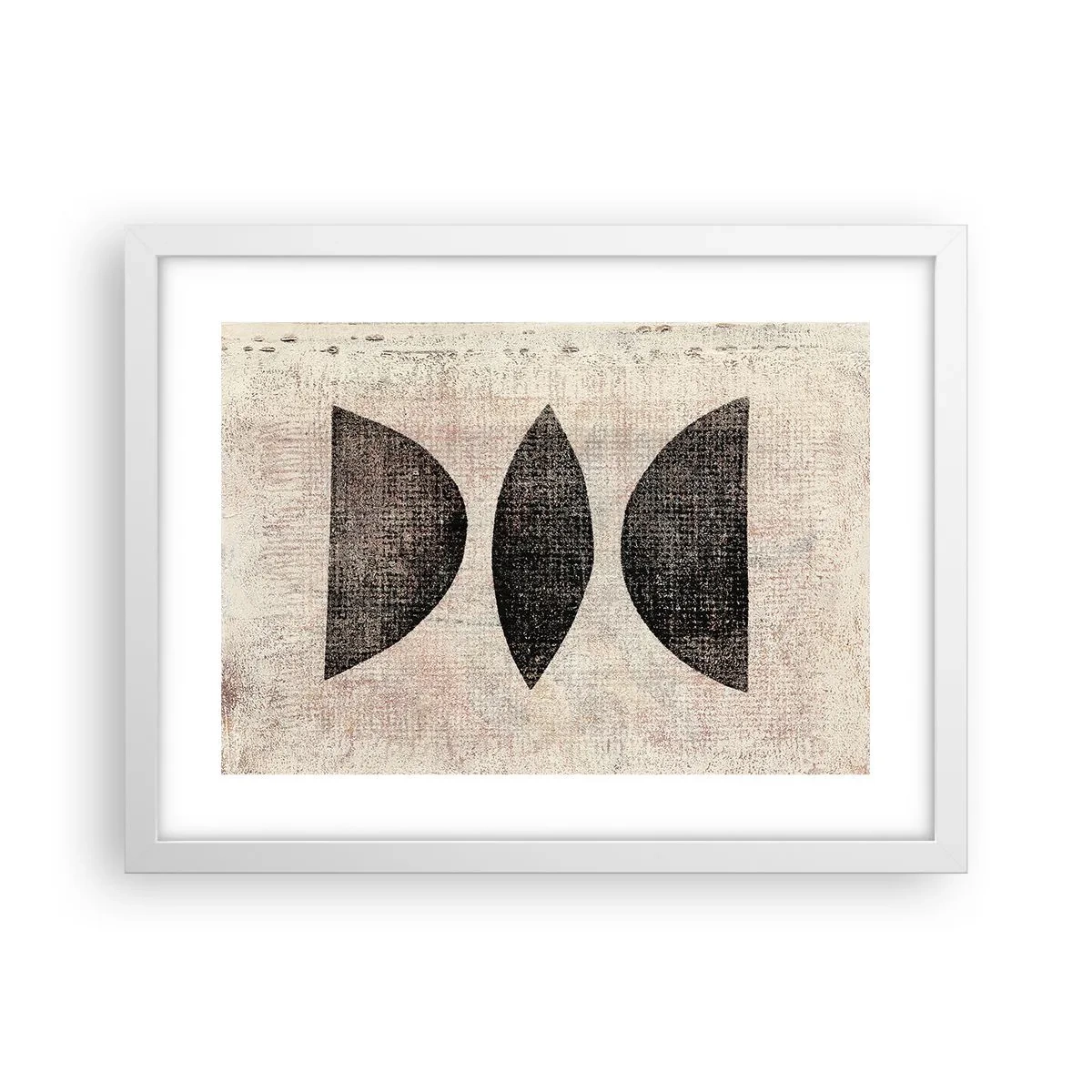 Plakat i hvid ramme - Etnisk abstraktion - 40x30 cm