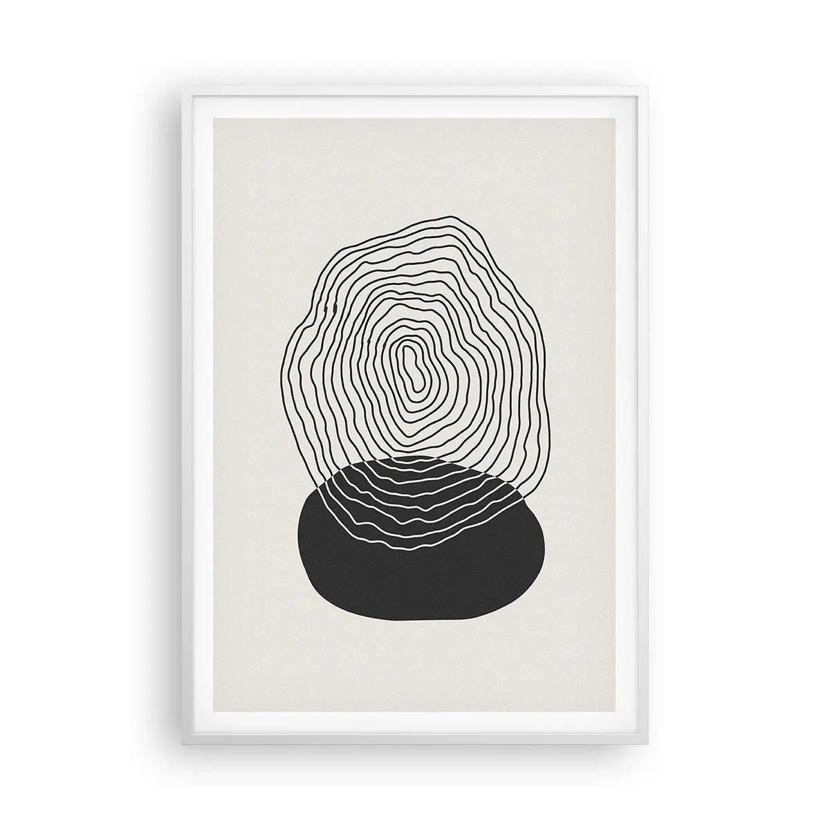 Plakat i hvid ramme - Varighed og vibration - 70x100 cm