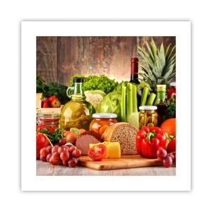 Plakat - Røget, ristet, marineret - 40x40 cm