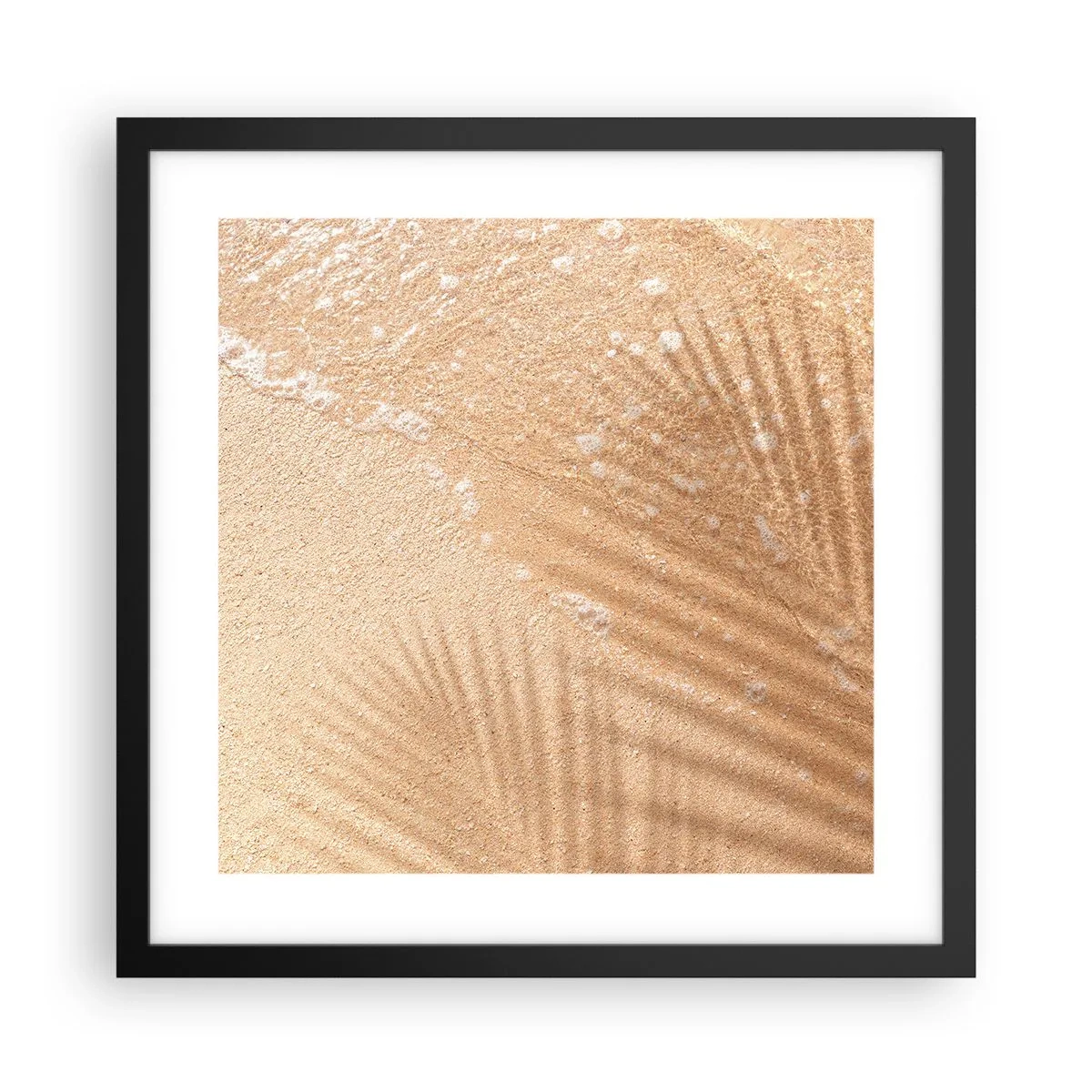 Plakat i sort ramme - Skyggen af en varm sommer - 40x40 cm