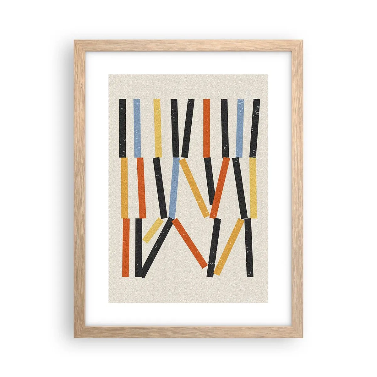 Plakat i ramme af lyst egetræ - Vandret komposition - 30x40 cm