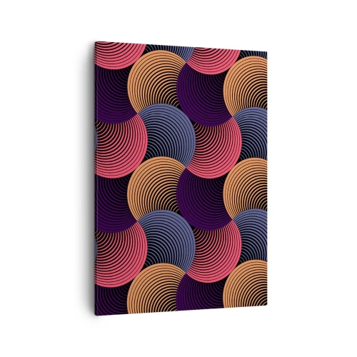 Lærredstryk - Billede på lærred - I en cirkulær rytme - 50x70 cm