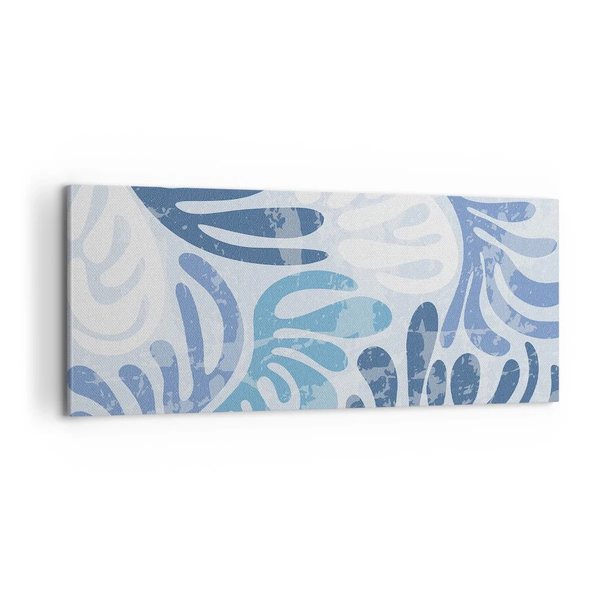 Lærredstryk - Billede på lærred - Blå bregner - 100x40 cm