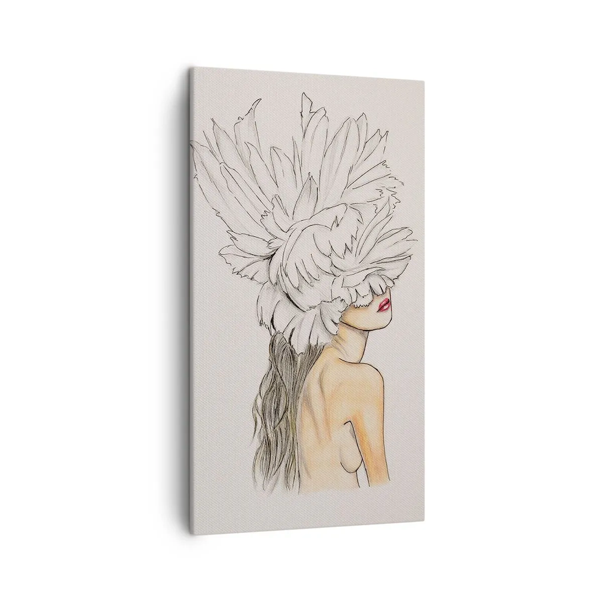 Lærredstryk - Billede på lærred - Skønhed kronet - 45x80 cm