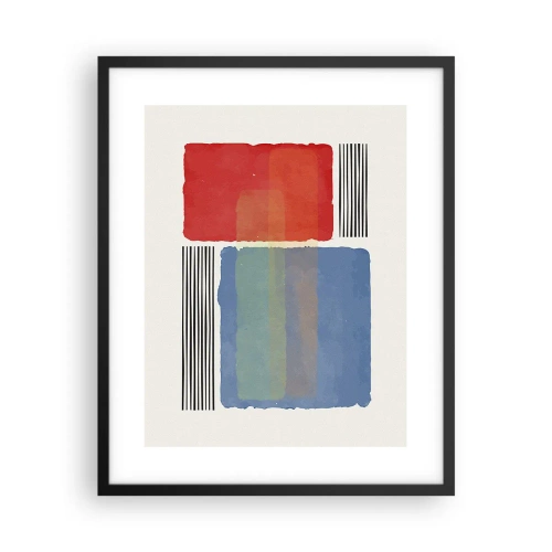 Plakat i sort ramme - Geometriens ånd og bogstav - 40x50 cm