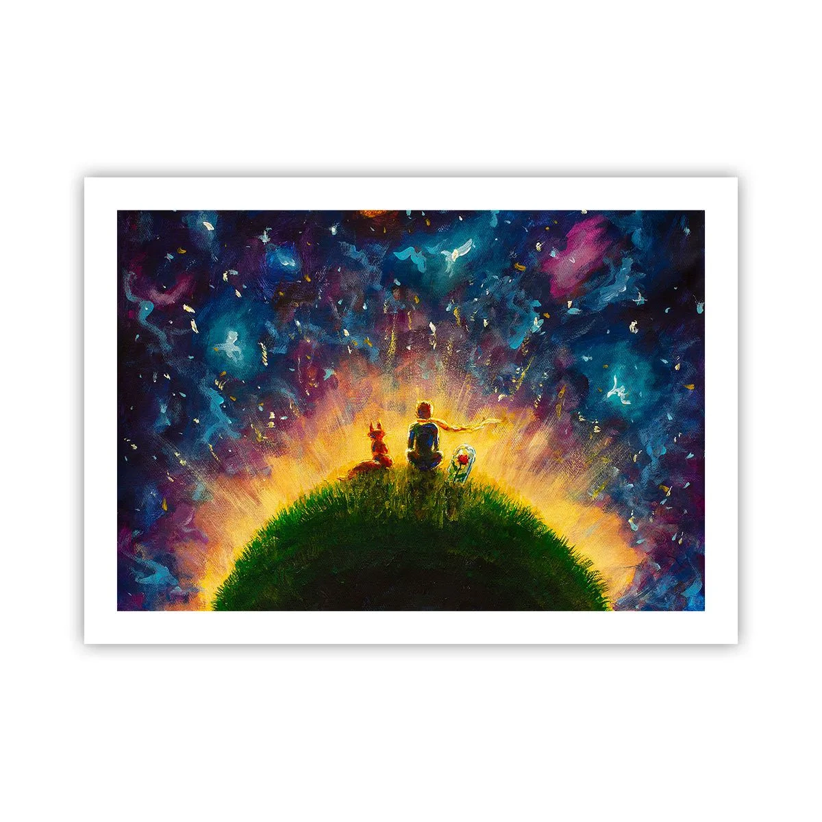 Plakat - Kærlighed og venskab - hele verden - 70x50 cm