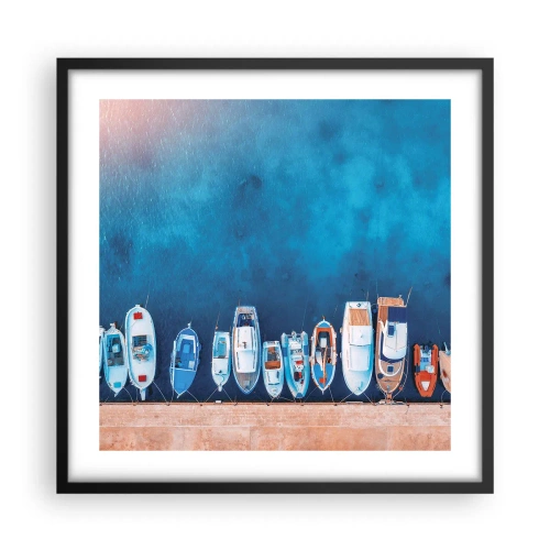 Plakat i sort ramme - I én række - 50x50 cm
