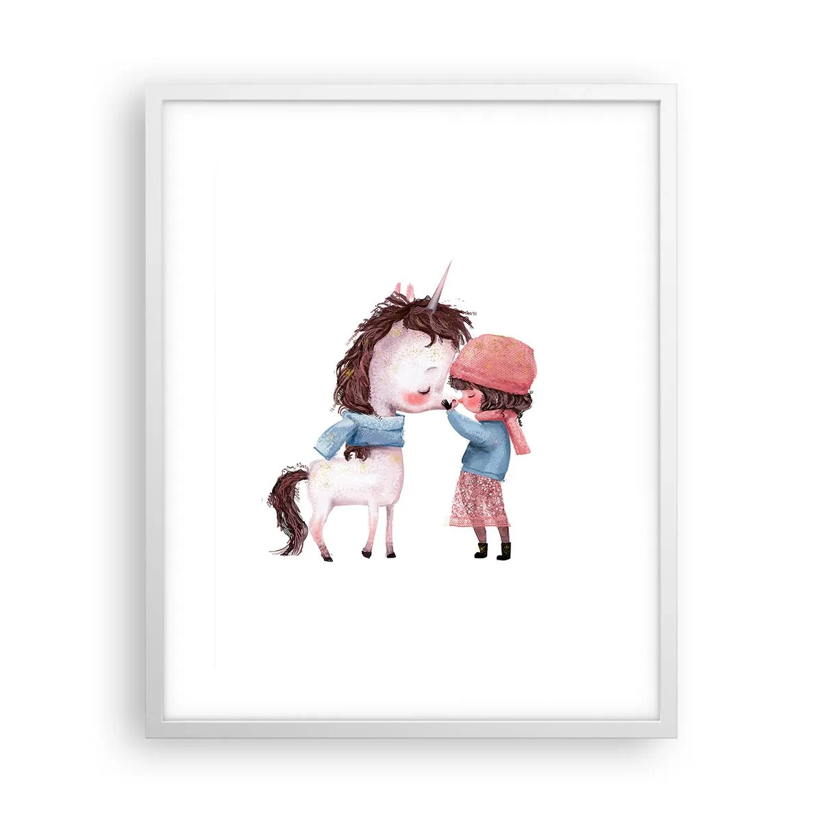 Plakat i hvid ramme - En vinterhistorie - 40x50 cm