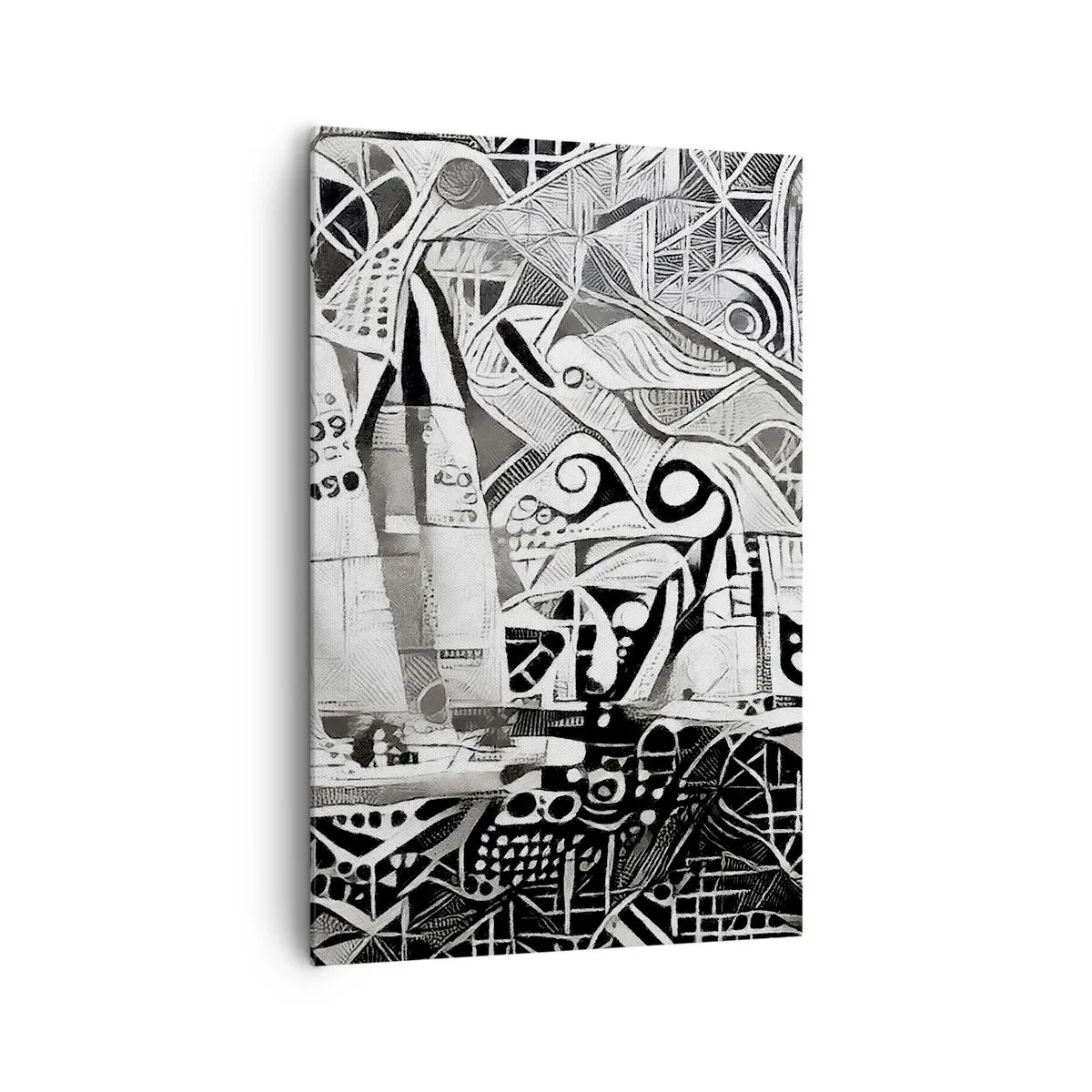 Lærredstryk - Billede på lærred - Mellem bølgerne - 80x120 cm